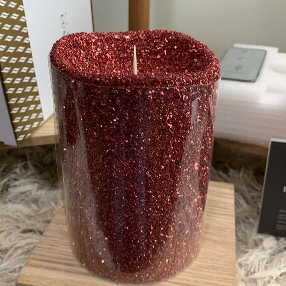 Luminara Red Glitter 5” Red Pillar
Flameless Indoor Candle With Remote - Picture 3 of 16